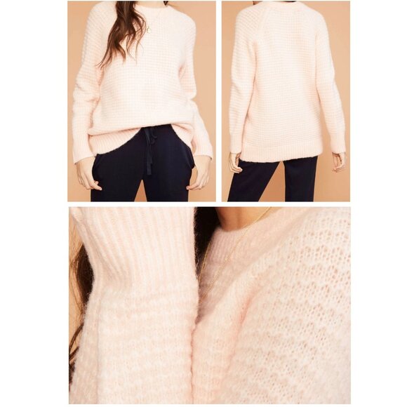 Loft Lou & Grey Women's Texturestitch Sweater in Crystalline Pink size Small NWT - Picture 1 of 7